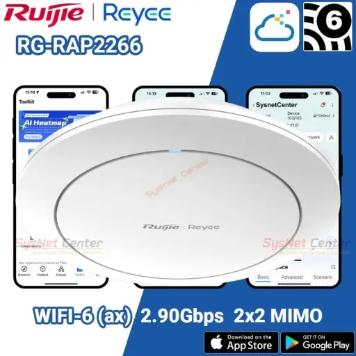 [RG-RAP2266] Reyee Wi-Fi 6 AX3000 Indoor Ceiling-Mount Access Point 